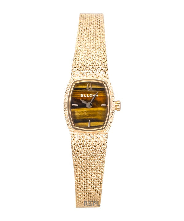 Reloj Bulova Goddess Of Time de cuarzo en acero inoxidable en tono oro rosa con esfera marrón 97L185 para mujer