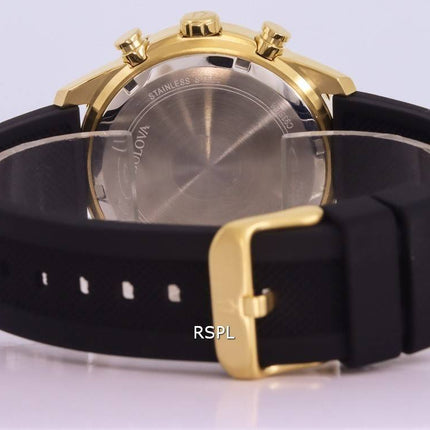 Bulova Sport Cronógrafo Silicon Blue Dial Cuarzo 98A244 100M Reloj para hombre