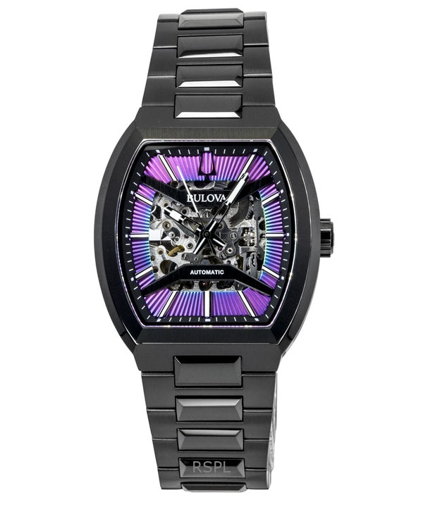 Reloj automático Bulova Maquina de acero inoxidable con esfera semiesqueleto multicolor 98A320 para hombre