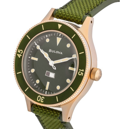 Reloj Bulova Mil Ships Edición Especial 150 Aniversario Esfera Verde Automático de Buceo 98A324 200M para Hombre
