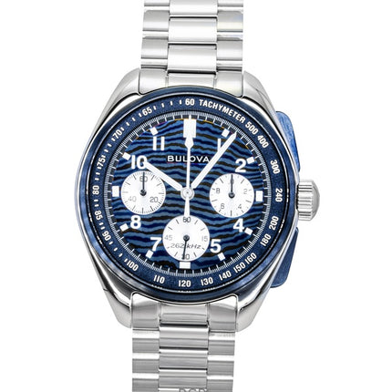 Reloj Bulova Lunar Pilot Timascus Chronograph Edición Limitada 150 Aniversario Esfera Azul Cuarzo 98A329 para hombre