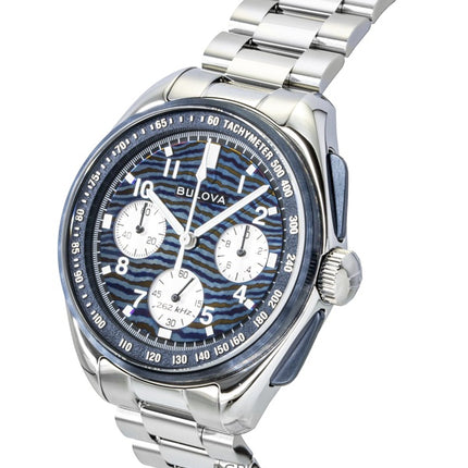 Reloj Bulova Lunar Pilot Timascus Chronograph Edición Limitada 150 Aniversario Esfera Azul Cuarzo 98A329 para hombre