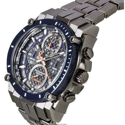 Reloj de buceo Bulova Icon Precisionist con cronógrafo de acero inoxidable y esfera gris, de cuarzo, 98B343, 300 m, para hombre