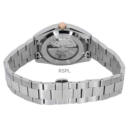 Reloj automático Bulova Surveyor de acero inoxidable con esfera burdeos 98B422 para hombre