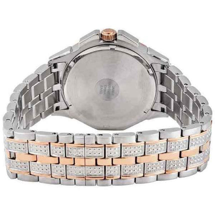 Bulova Octava Crystal Accents Reloj para hombre con esfera multifunción plateada en dos tonos 98C133