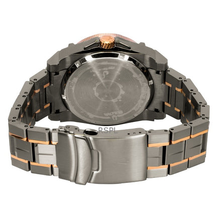 Reloj Bulova Precisionist Diamond de acero inoxidable con esfera negra, movimiento de cuarzo, para buceo, modelo 98D149, resistente al agua hasta 300 metros.