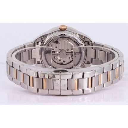 Bulova Classic White Open Heart Dial Automático 98P170 Reloj para mujer