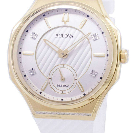 Reloj Bulova CURV 98R237 cuarzo diamante acentos de las mujeres
