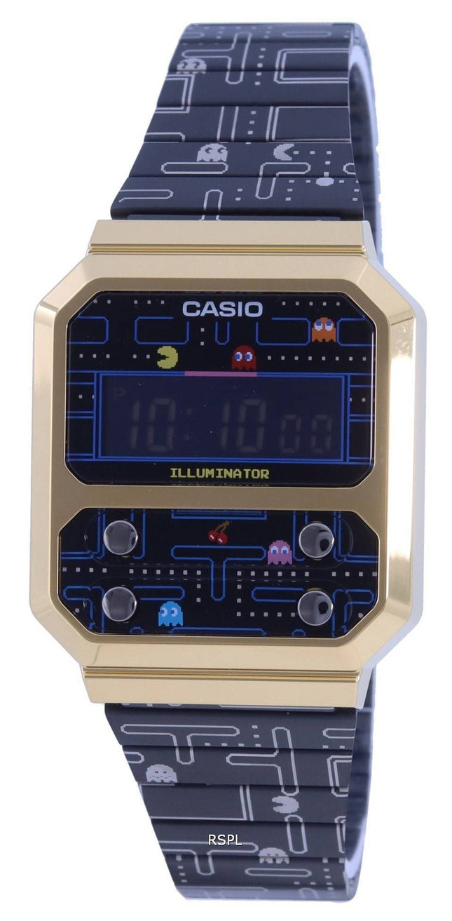 Reloj unisex Casio Youth Vintage X Pac-Man edición limitada digital A100WEPC-1B A100WEPC-1