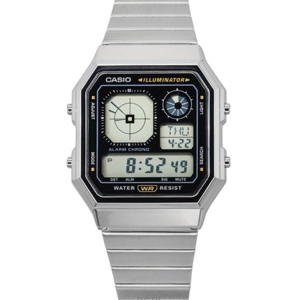 Reloj Casio Vintage Digital de acero inoxidable de cuarzo A130WE-1A unisex