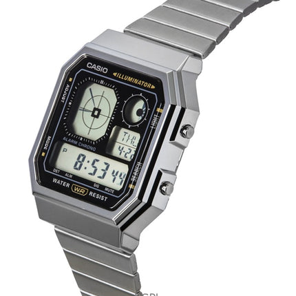 Reloj Casio Vintage Digital de acero inoxidable de cuarzo A130WE-1A unisex