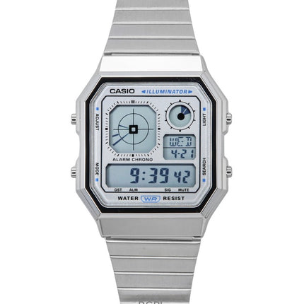 Reloj Casio Vintage Digital de acero inoxidable de cuarzo A130WE-7A unisex