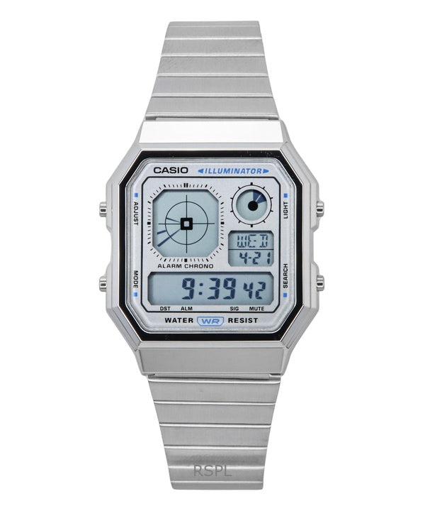 Reloj Casio Vintage Digital de acero inoxidable de cuarzo A130WE-7A unisex