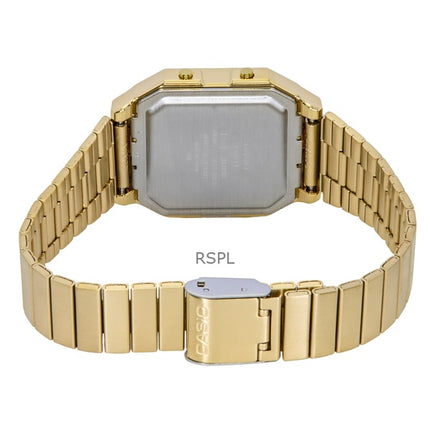 Reloj Casio Vintage Digital de acero inoxidable de cuarzo A130WEG-9A unisex