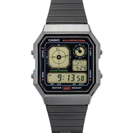 Reloj unisex Casio vintage digital de cuarzo de acero inoxidable A130WEGG-1A