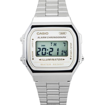 Reloj unisex Casio Vintage Digital con pulsera de acero inoxidable y cuarzo A168WA-8