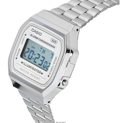 Reloj unisex Casio Vintage Digital con pulsera de acero inoxidable y cuarzo A168WA-8