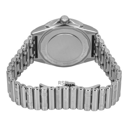 Reloj Breitling Chronomat GMT de acero inoxidable con esfera negra, automático, para buceo, 200 m, A32398101B1A1, para hombre