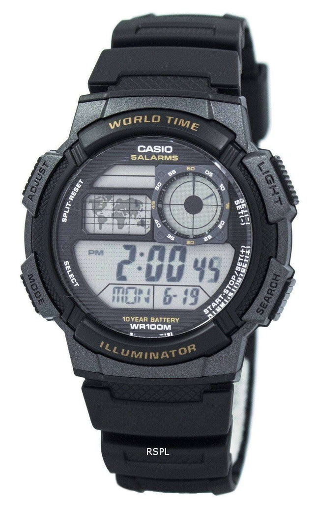 Reloj de Casio juvenil mundo Digital tiempo AE-1000W-1AV hombre