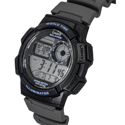 Reloj Casio Standard Digital de cuarzo con correa de resina AE-1000W-8AV 100M para hombre