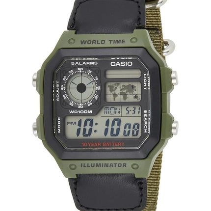 Reloj Casio World Time Alarm Digital AE-1200WHB-3BV AE1200WHB-3BV para hombre