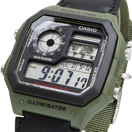 Reloj Casio World Time Alarm Digital AE-1200WHB-3BV AE1200WHB-3BV para hombre