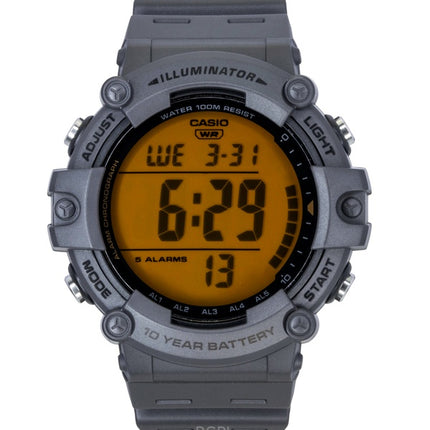 Reloj Casio AE-1500WHC-8AV de cuarzo con correa de resina digital multifuncional para hombre, 100 m