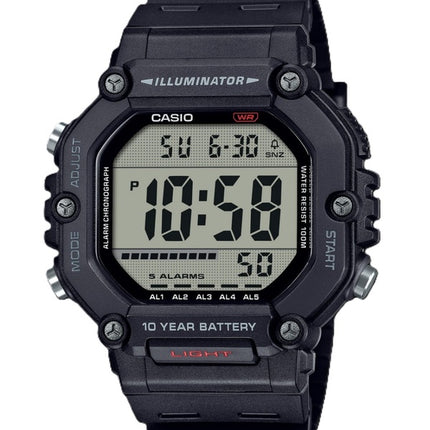 Reloj Casio AE-1600H-1AV de cuarzo con correa de resina digital, 100 m, para hombre