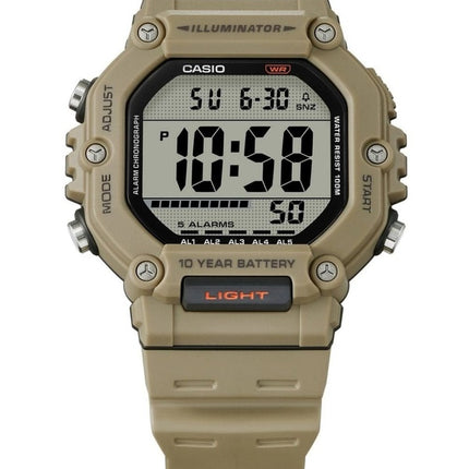 Reloj Casio AE-1600H-5AV de cuarzo con correa de resina digital, 100 m, para hombre