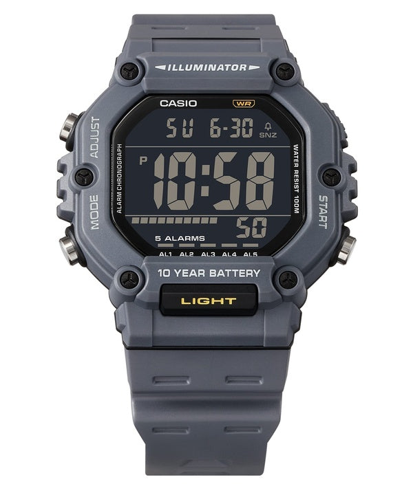 Reloj Casio AE-1600H-8BV de cuarzo con correa de resina digital, 100 m, para hombre