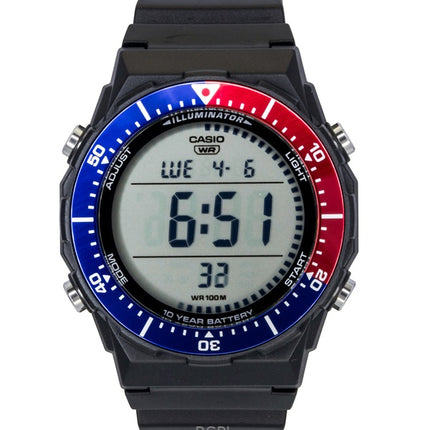 Reloj Casio AE-1700H-1A2V de cuarzo con bisel Pepsi y correa de resina digital multifuncional para hombre, 100 m