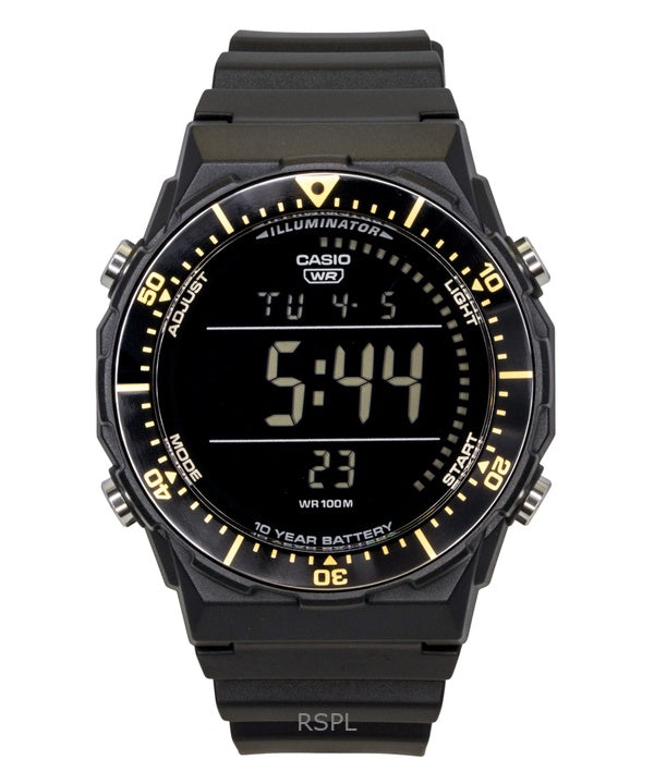 Reloj Casio AE-1700H-1BV de cuarzo con correa de resina digital multifuncional para hombre, 100 m