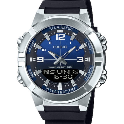 Reloj Casio AMW-870A-2AV analógico digital con correa de resina y esfera azul para hombre