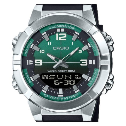 Reloj Casio AMW-870A-3AV analógico digital con correa de resina y esfera verde para hombre