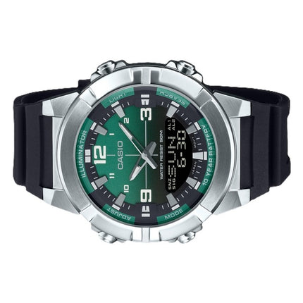 Reloj Casio AMW-870A-3AV analógico digital con correa de resina y esfera verde para hombre