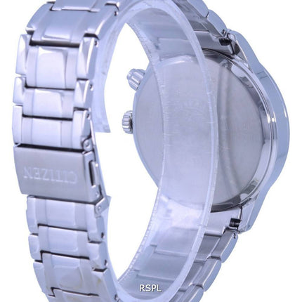 Reloj para hombre Citizen Moon Phase con esfera blanca de acero inoxidable Eco-Drive AP1050-81A