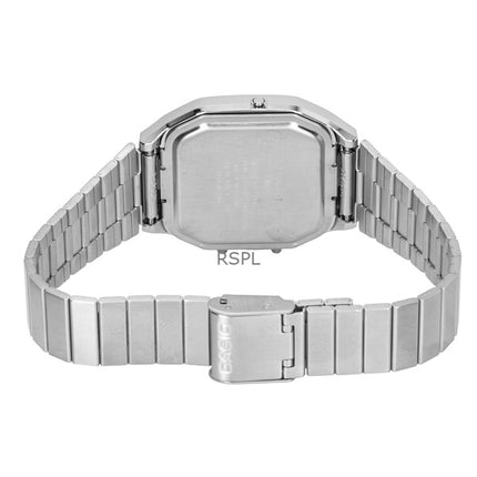 Reloj Casio vintage analógico digital de acero inoxidable con esfera azul cielo de cuarzo AQ-240E-3A unisex