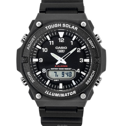 Reloj Casio G-Shock analógico digital con correa de resina, esfera negra, solar, AQ-S820W-1AV, 100 m, para hombre