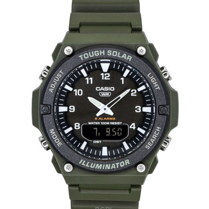 Reloj Casio Standard analógico digital con correa de resina, esfera negra, solar, AQ-S820W-3BV, 100 m, para hombre