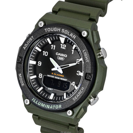Reloj Casio Standard analógico digital con correa de resina, esfera negra, solar, AQ-S820W-3BV, 100 m, para hombre