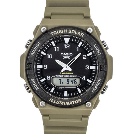 Reloj Casio Standard analógico digital con correa de resina, esfera negra, solar, AQ-S820W-5AV, 100 m, para hombre