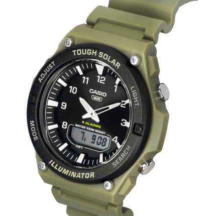 Reloj Casio Standard analógico digital con correa de resina, esfera negra, solar, AQ-S820W-5AV, 100 m, para hombre