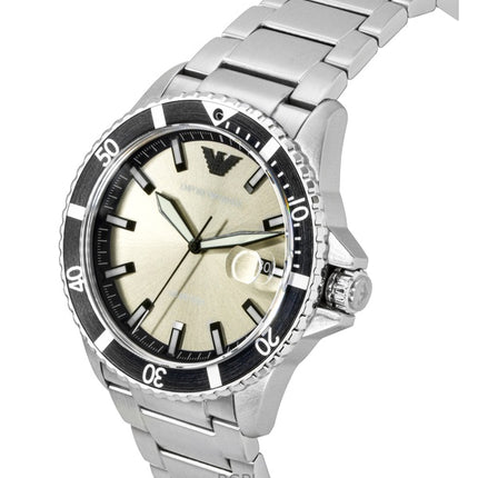 Reloj Emporio Armani World Explorer de acero inoxidable con esfera gris de cuarzo AR11683 100M para hombre