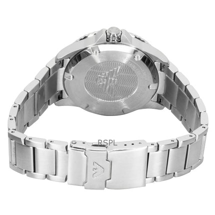 Reloj Emporio Armani World Explorer de acero inoxidable con esfera gris de cuarzo AR11683 100M para hombre