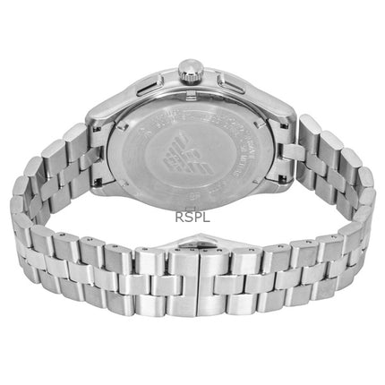 Reloj cronógrafo Emporio Armani de acero inoxidable con esfera negra y cuarzo AR11691 para hombre