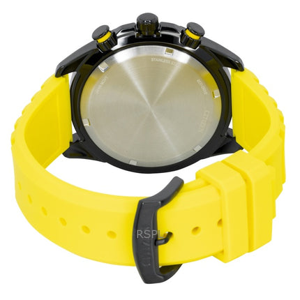 Reloj Citizen Brycen Chronograph para hombre, modelo AT2585-08E, con correa de silicona, esfera negra y movimiento Eco-Drive (100 m).