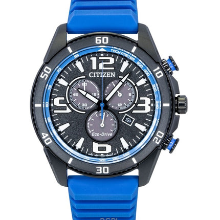 Reloj Citizen Brycen Chronograph para hombre, modelo AT2586-05E, con correa de silicona, esfera negra y movimiento Eco-Drive (100 m).