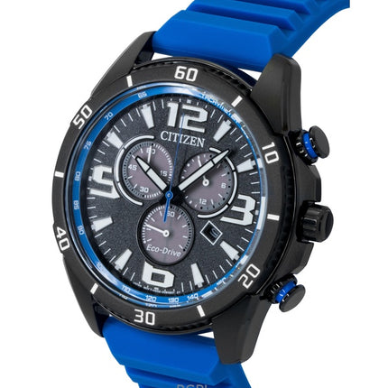 Reloj Citizen Brycen Chronograph para hombre, modelo AT2586-05E, con correa de silicona, esfera negra y movimiento Eco-Drive (100 m).