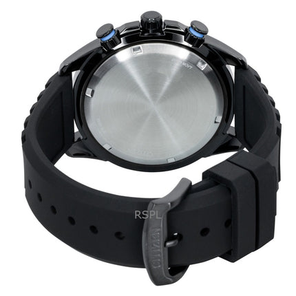 Reloj Citizen Brycen Chronograph para hombre, modelo AT2587-02E, con correa de silicona, esfera negra y movimiento Eco-Drive (100 m).