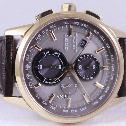 Ciudadano Eco-Drive Radio controlado reloj mundial tiempo AT8113 - 12H hombres